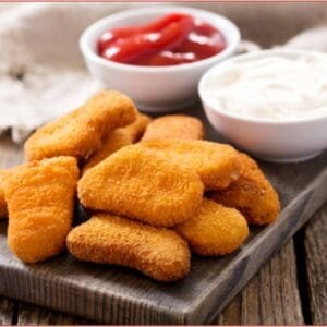 crispy chicken nuggets fried to perfection